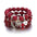 Layered Wood Bead Bracelet with Metal Accents - LauBelle