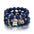 Layered Wood Bead Bracelet with Metal Accents - LauBelle