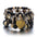 Layered Wood Bead Bracelet with Metal Accents - LauBelle