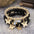 Layered Wood Bead Bracelet with Metal Accents - LauBelle