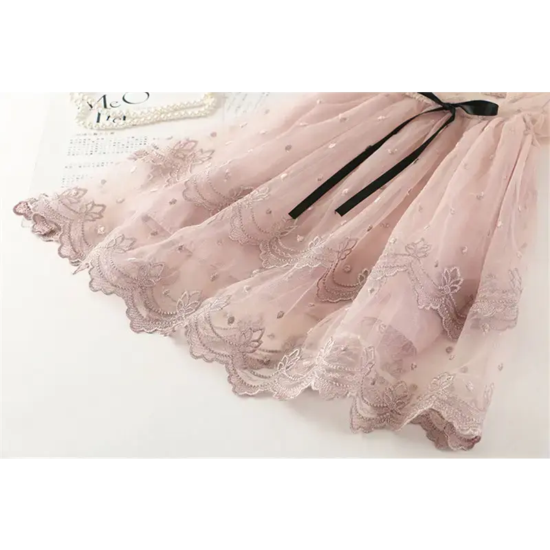 LaceWhirl Dreamy Gown with Lace and Swirl Pattern for Kids Aged 3 to 8 - LauBelle