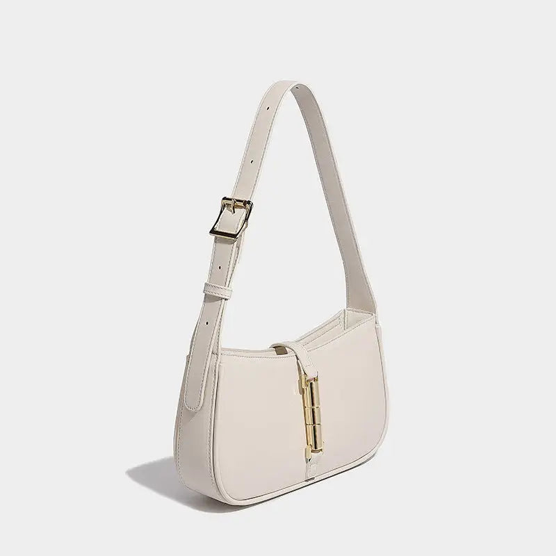 Dual-Tone Cowhide Clamshell Bag - LauBelle