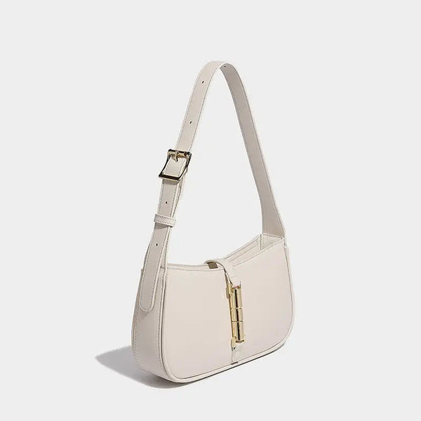 Dual-Tone Cowhide Clamshell Bag - LauBelle