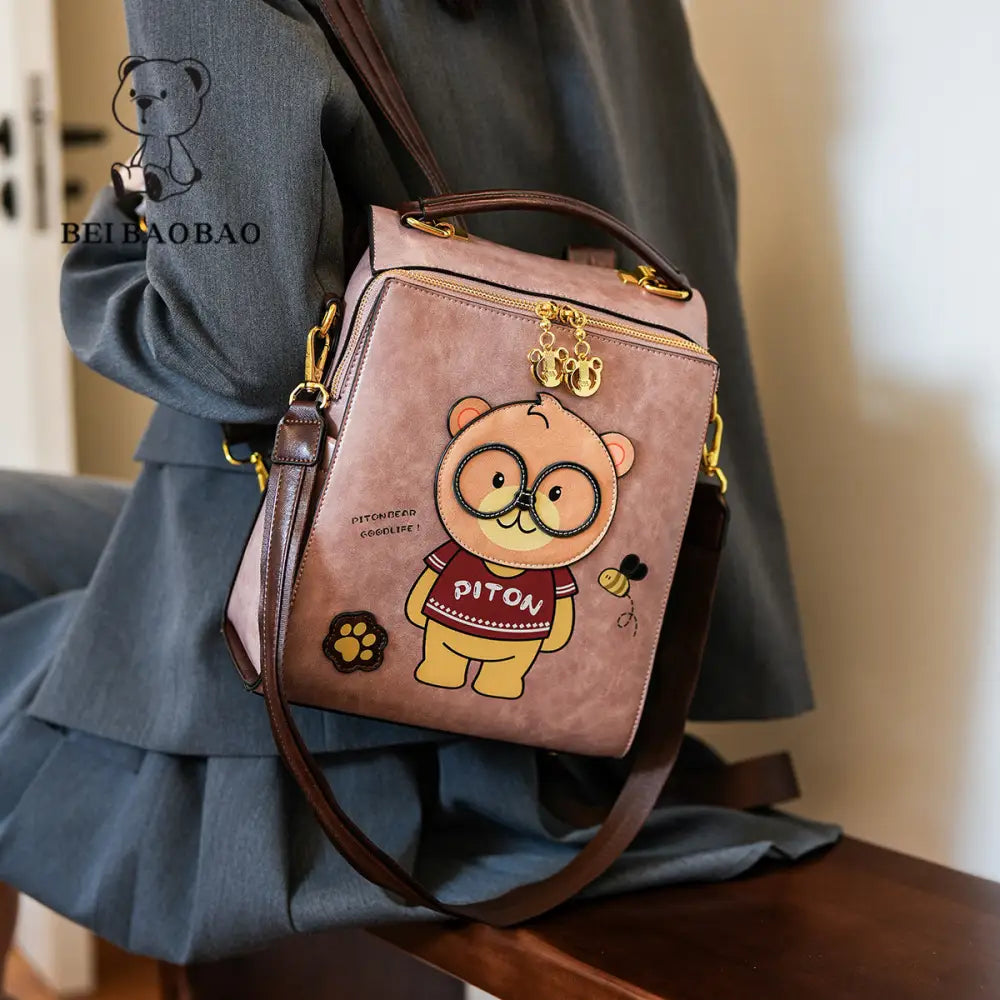 Retro Chic PU Backpack - LauBelle Brand