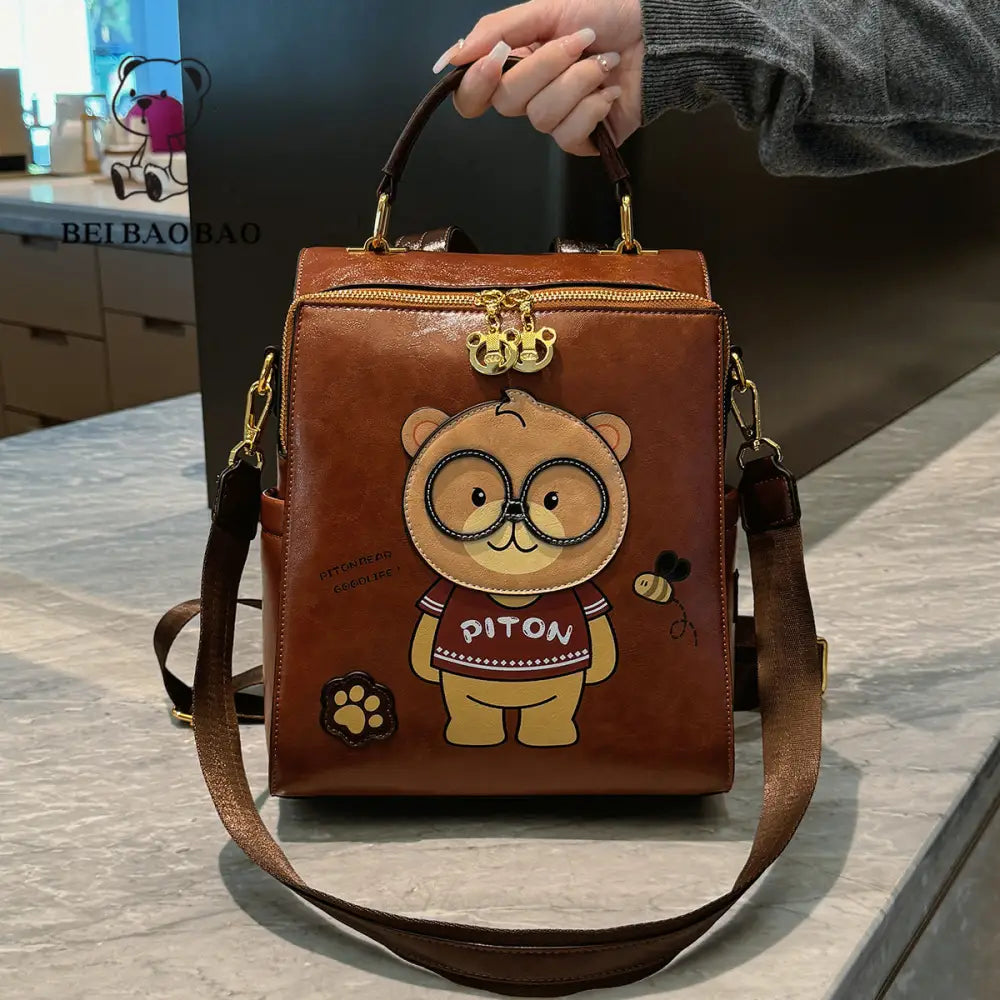 Retro Chic PU Backpack - LauBelle Brand
