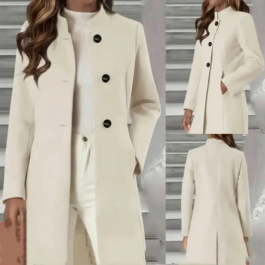EuAm Slim Fit Wool Coat for Cooler Weather - LauBelle Brand