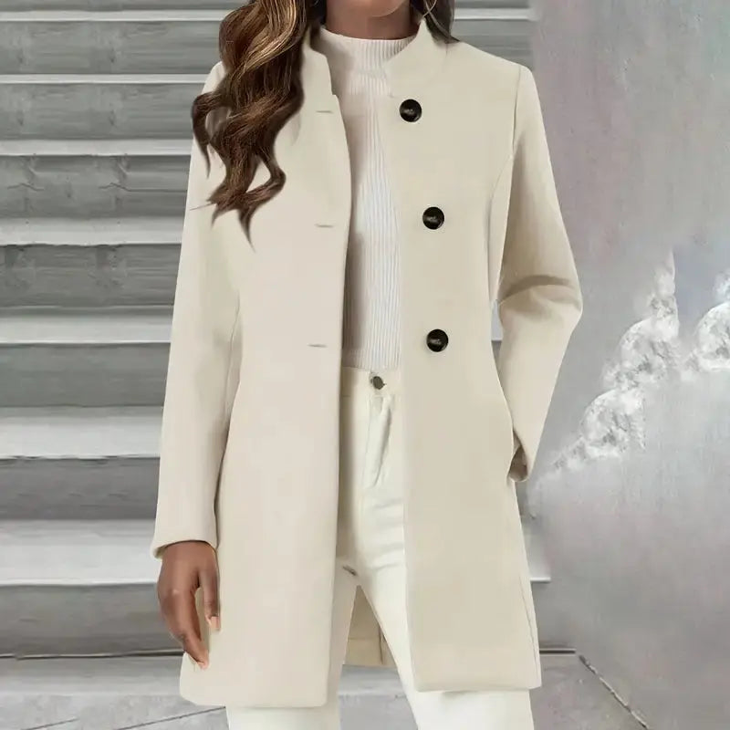 EuAm Slim Fit Wool Coat for Cooler Weather - LauBelle