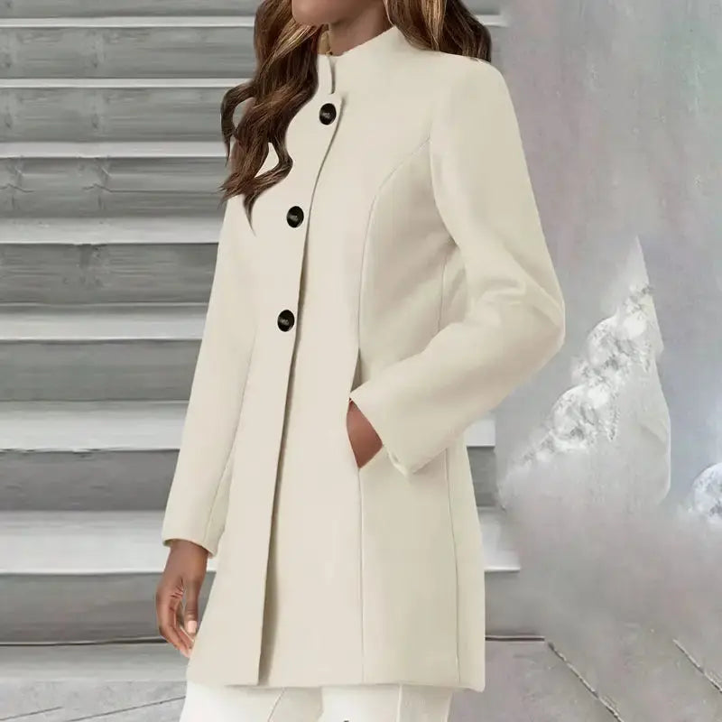 EuAm Slim Fit Wool Coat for Cooler Weather - LauBelle Brand