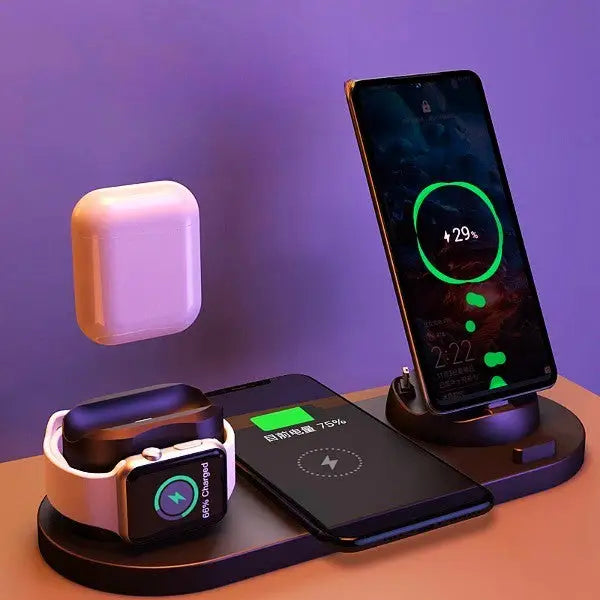 Wireless Charger 6 In 1 Charging Dock Station Fast Charging Pad - LauBelle