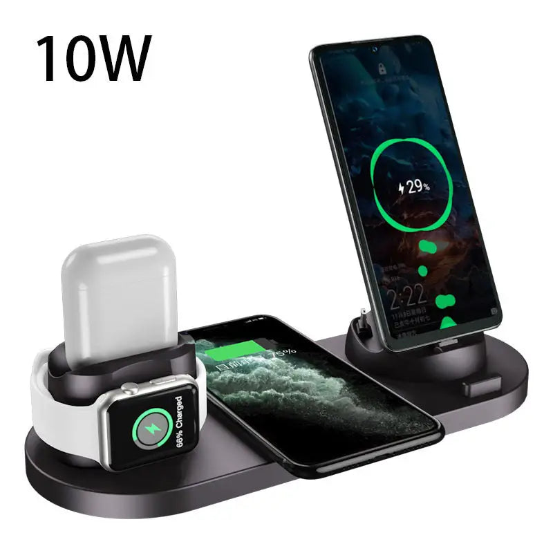 Wireless Charger 6 In 1 Charging Dock Station Fast Charging Pad - LauBelle