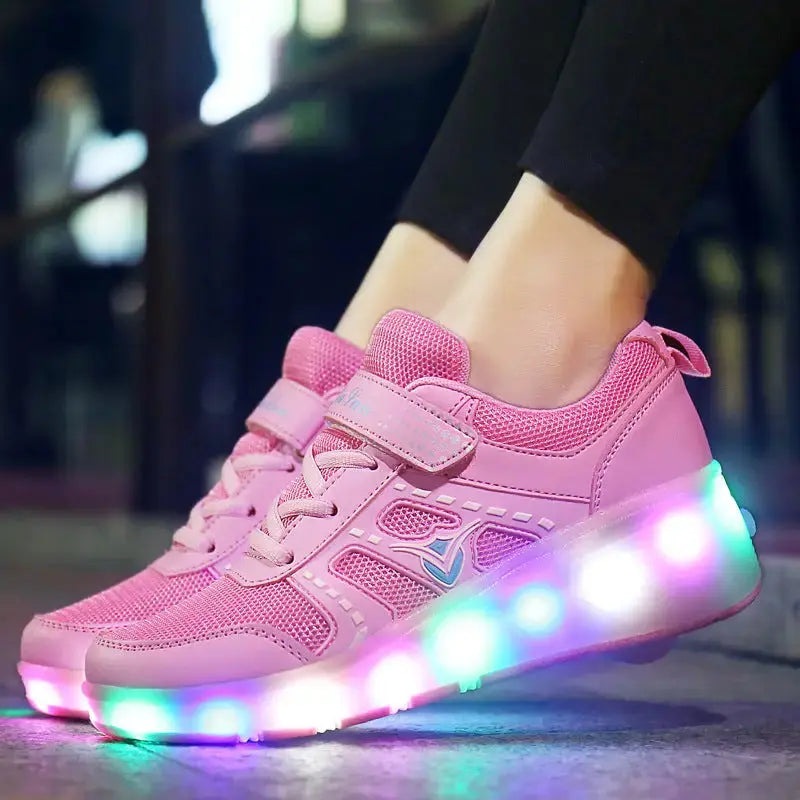 Rollin Glow Skates with Vibrant LED Lights - LauBelle