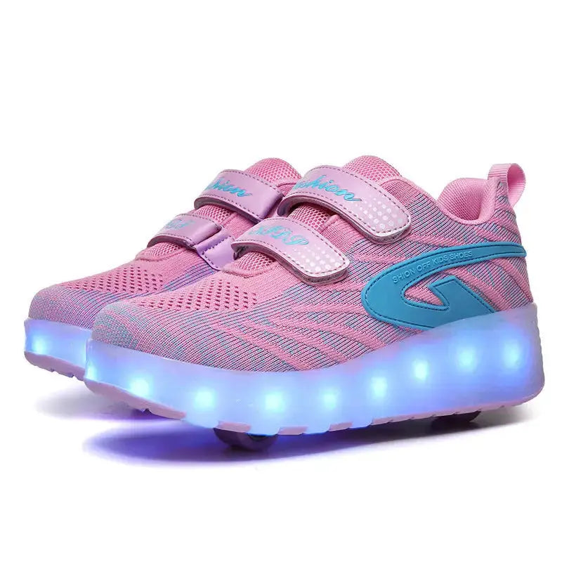 Rollin Glow Skates with Vibrant LED Lights - LauBelle