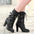 Retro Rivet Martin Boots with Buckle Detailing - LauBelle