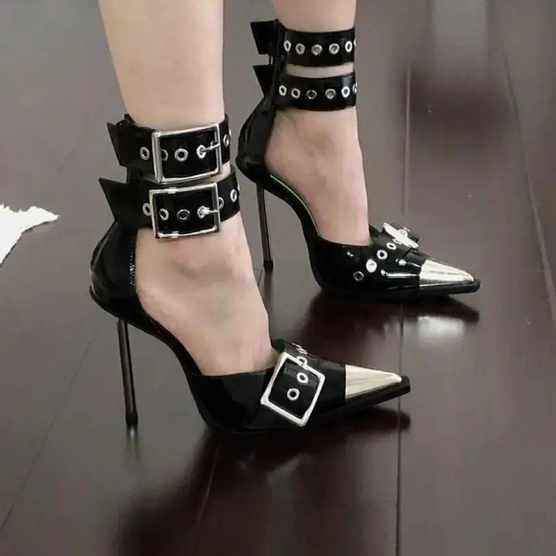 BuckleStilettoNonSlip Elegant Stilettos with Non Slip Sole - LauBelle Brand