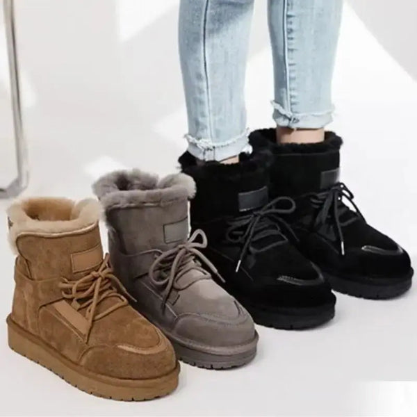 CozyCloud Genuine Fur Lined Booties for Women - LauBelle