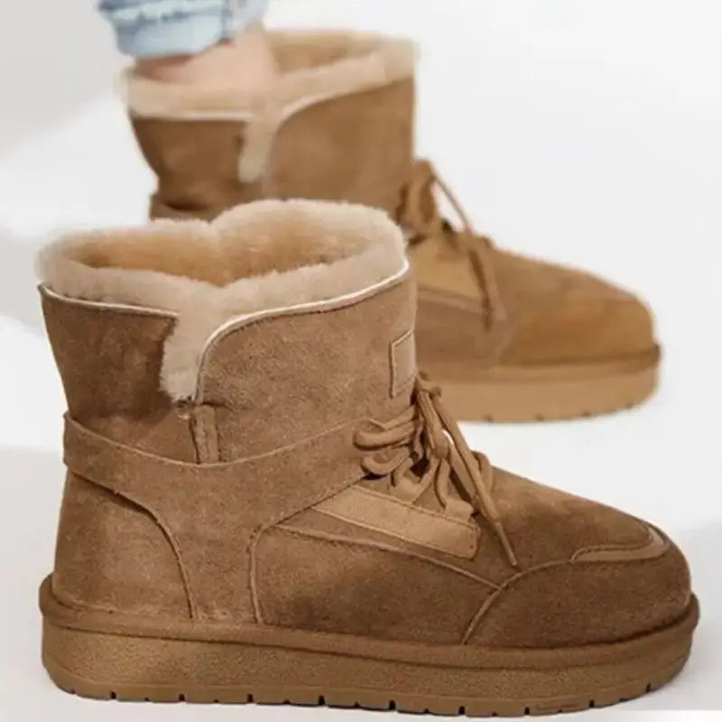 CozyCloud Genuine Fur Lined Booties for Women - LauBelle