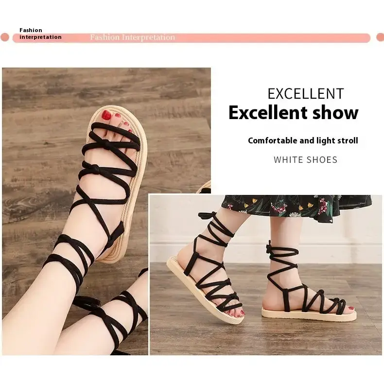 Flannel Femme Casual Flat Sandals for Women - LauBelle Brand