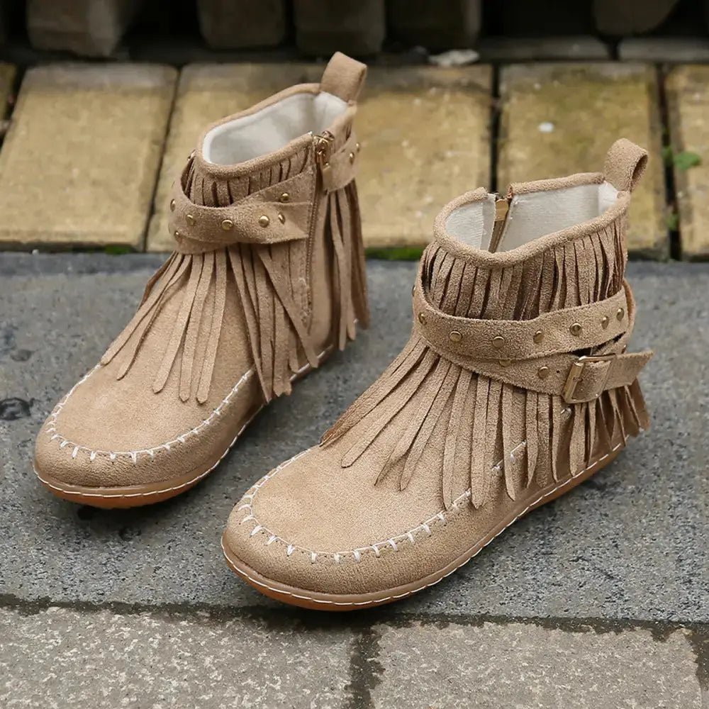 TasselWarm Double-Layer Womens Cozy Boots - LauBelle Brand