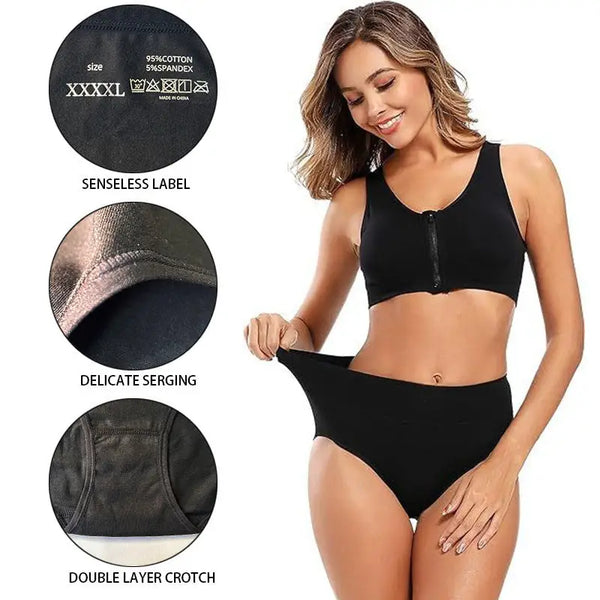 ShapePlus High Waist Briefs for Midsection Slimming and Full Coverage - LauBelle