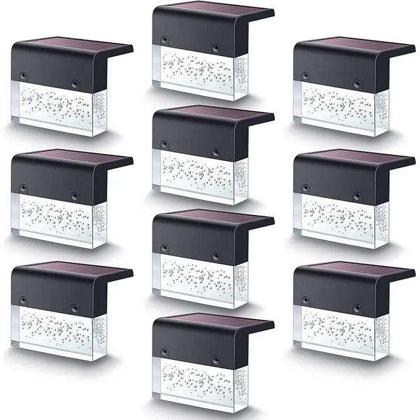 Amber Crystal Solar Garden Light with Warm White and RGB Modes - LauBelle