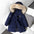 CozyBoys FurTrim Mid-Length Down Jacket with Hood - LauBelle