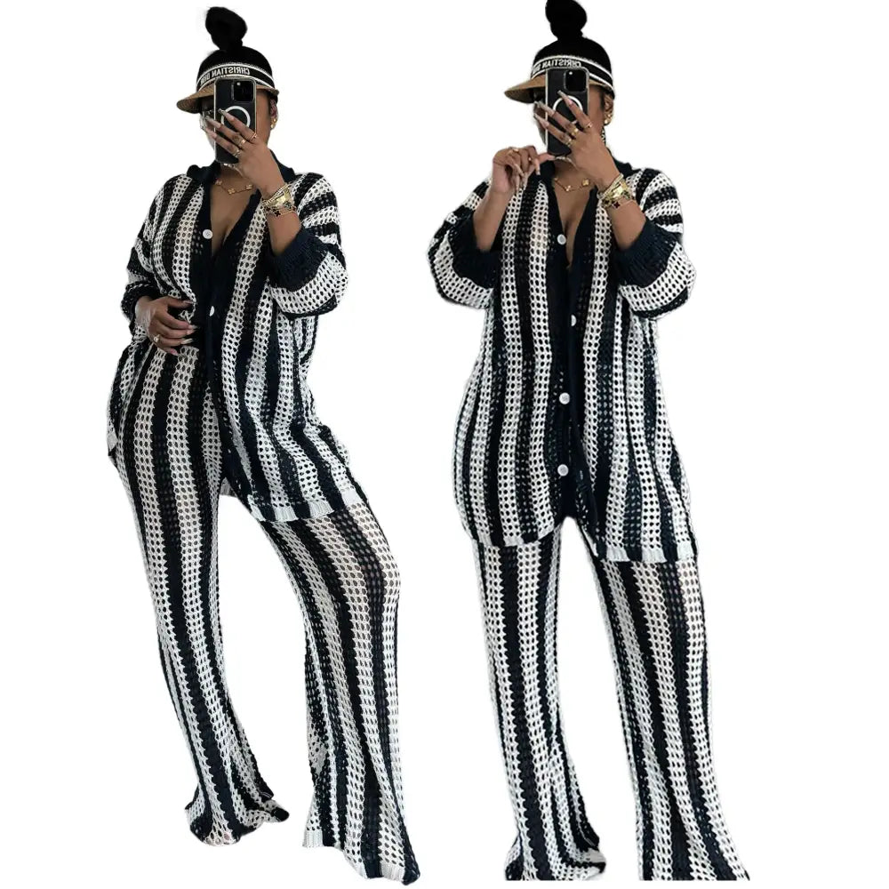 ChicCut Cozy 2-Piece Sweater and Wide Leg Pants Set - LauBelle Brand