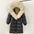 Black Down Coat with Fox Fur Trimmed Hood - LauBelle Brand