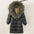 Black Down Coat with Fox Fur Trimmed Hood - LauBelle Brand
