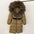 Black Down Coat with Fox Fur Trimmed Hood - LauBelle Brand