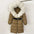 Black Down Coat with Fox Fur Trimmed Hood - LauBelle Brand