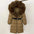Black Down Coat with Fox Fur Trimmed Hood - LauBelle Brand