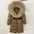 Black Down Coat with Fox Fur Trimmed Hood - LauBelle Brand