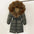 Black Down Coat with Fox Fur Trimmed Hood - LauBelle Brand