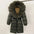 Black Down Coat with Fox Fur Trimmed Hood - LauBelle Brand