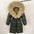 Black Down Coat with Fox Fur Trimmed Hood - LauBelle Brand