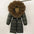 Black Down Coat with Fox Fur Trimmed Hood - LauBelle Brand