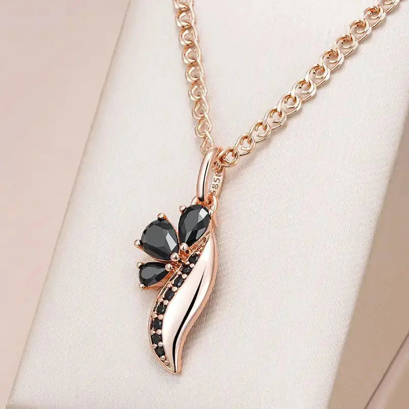Gold Luxe Zircon Necklace with High Quality Gold Plating - LauBelle Brand