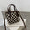 Chic Houndstooth Checkerboard Shoulder Tote for Women - LauBelle
