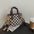 Chic Houndstooth Checkerboard Shoulder Tote for Women - LauBelle