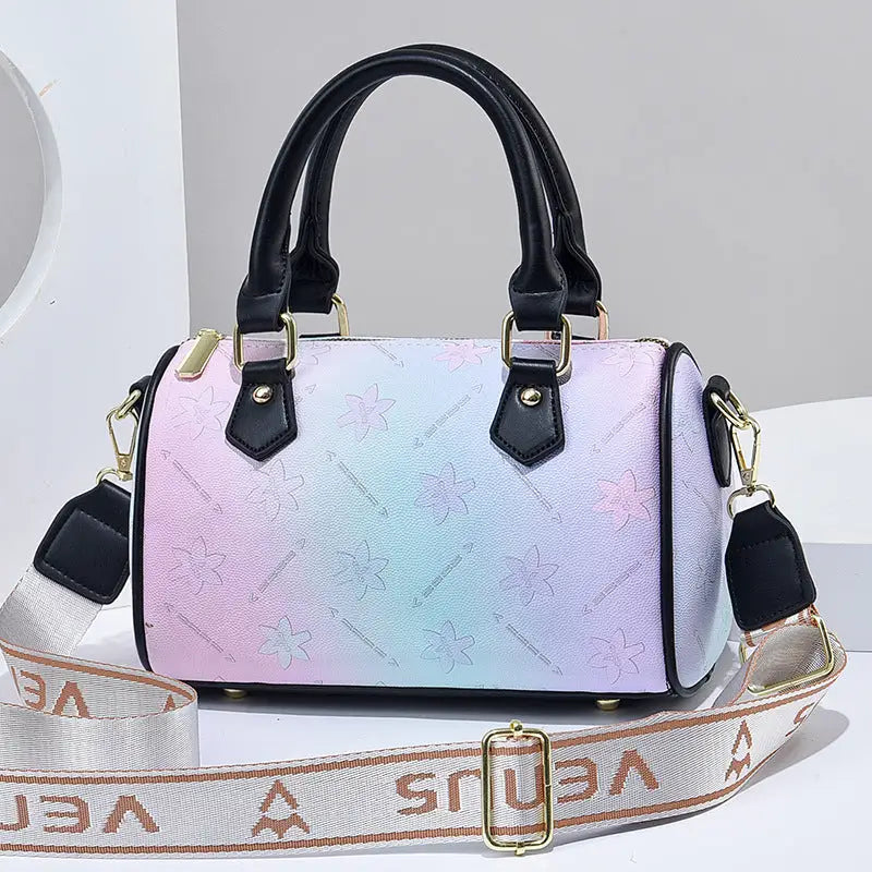 Chic Multi-Color PU Leather Suitcase Handbag - LauBelle