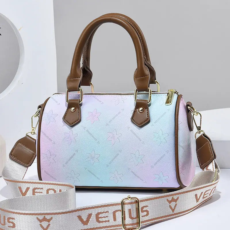 Chic Multi-Color PU Leather Suitcase Handbag - LauBelle