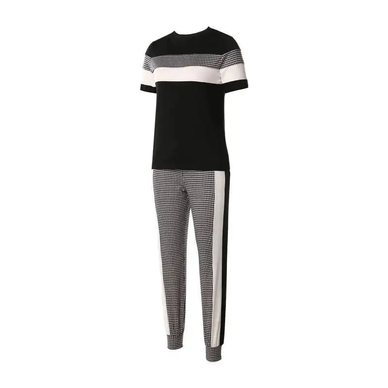 ChicDuo Fashion Set with Trendy Tops and High Waist Pants - LauBelle Brand