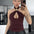 Black Halter Top with Gold Ring and Slim Fit Design - LauBelle Brand