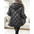 Black Quilted Hooded Jacket with Diamond Lattice Long Sleeves - LauBelle Brand