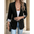 ChicCrop Womens Slim Fit Casual Blazer with Rolled Sleeves - LauBelle Brand