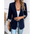 ChicCrop Womens Slim Fit Casual Blazer with Rolled Sleeves - LauBelle Brand