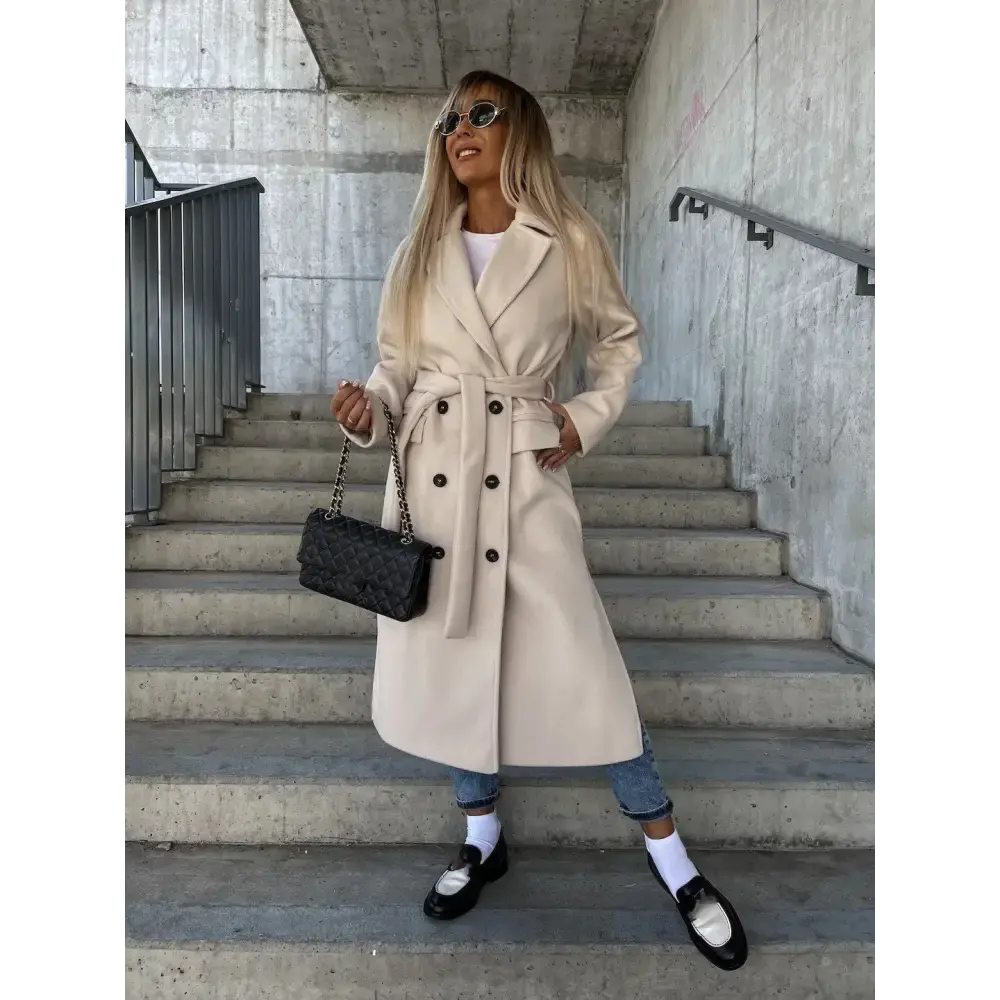 Cozy Chic Woolen Coat for Autumn and Winter Warmth - LauBelle