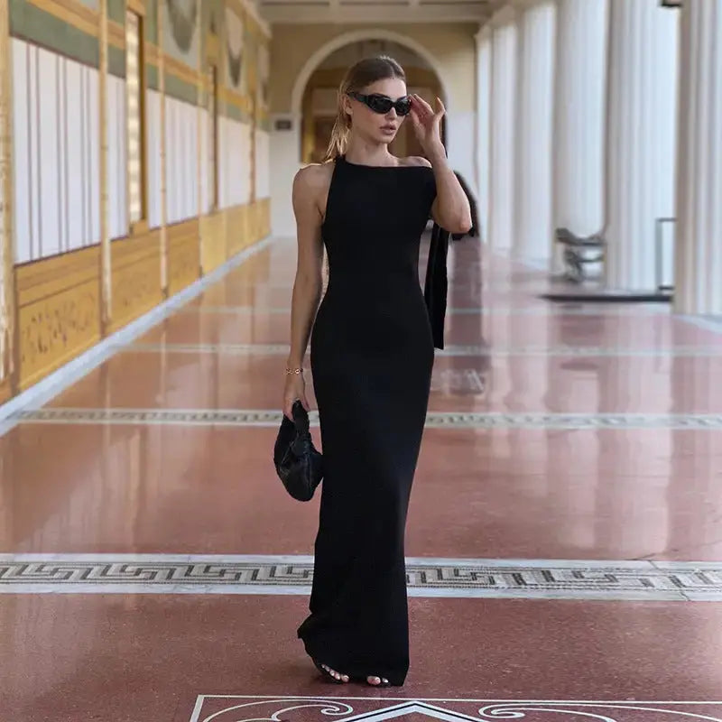 EleganceOne Ribbon One-Shoulder Evening Dress - LauBelle Brand