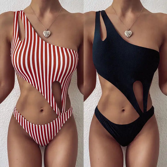 OceanWave One-Piece Swimsuit for Elegant Beach and Poolside Style - LauBelle