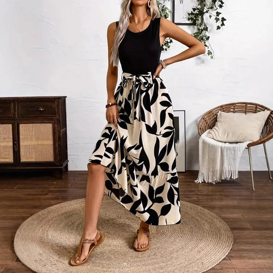 StitchPrint Chic Ensemble Dress in Luxurious Breathable Fabric - LauBelle Brand